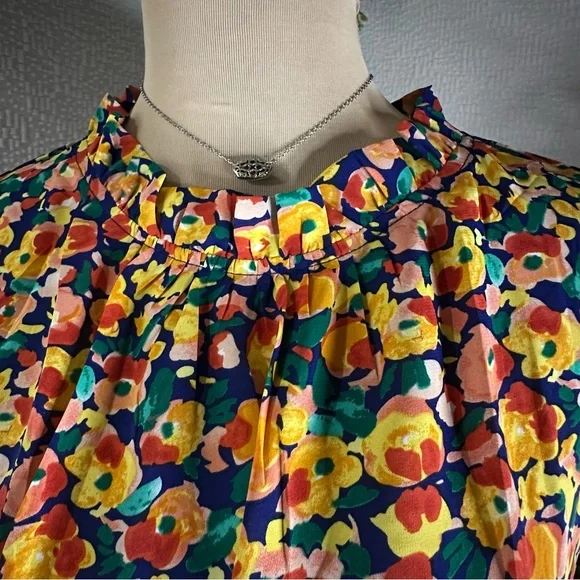NWT BTFBM Floral Long Sleeve Blouse - Multicolor Large - Picture 6 of 13